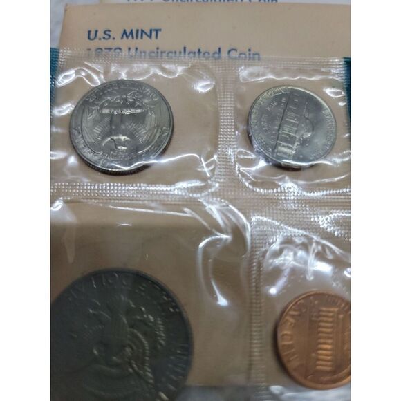 1979 US Mint Set - 12-Coin P&D Uncirculated Lot Of 5-1 Red 1 Blue Each Envelope - Picture 16 of 16